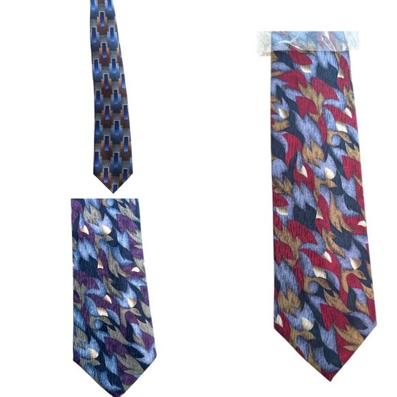 Bundle of 3 Jimmy V 100% Silk Ties, NWT - Picture 1 of 16